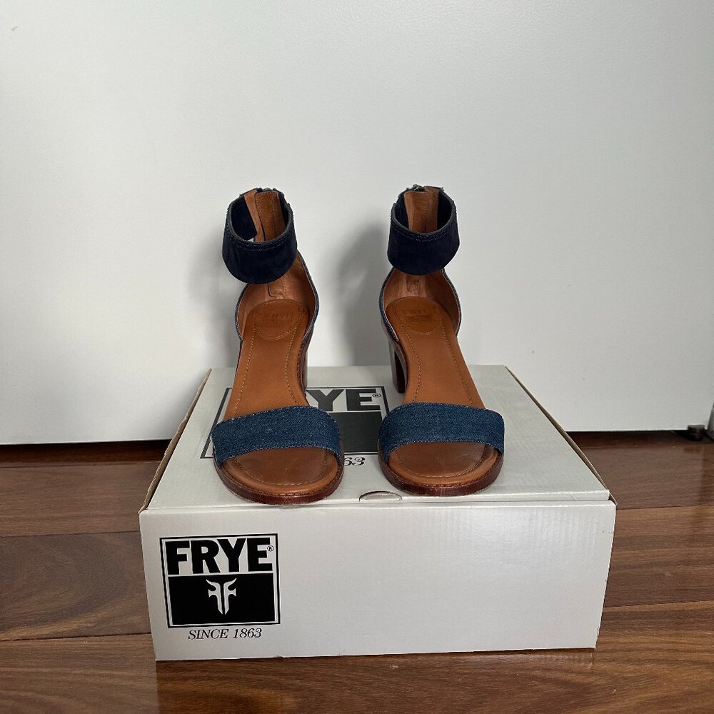 Frye Denim Heels - Size 8 - Picture 2 of 5